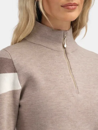 Bilde av WoolLand Hemsedal Knitted Top Woman Latte